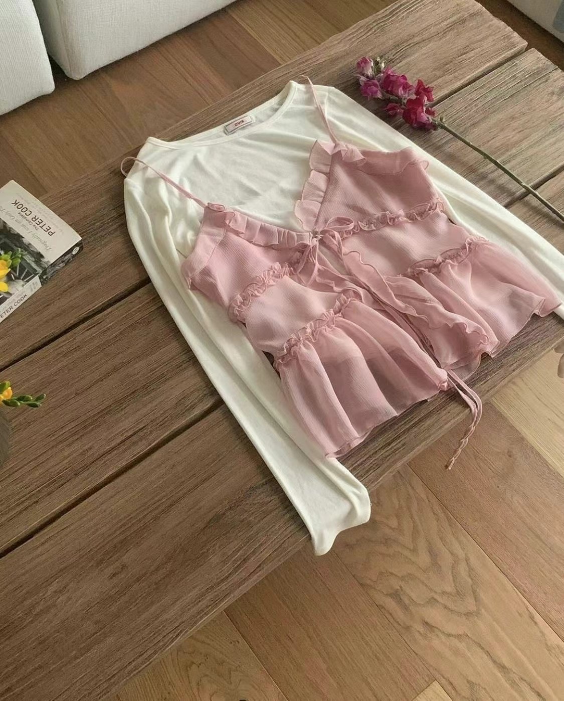 BUNNYFLOWER2韓國直郵東大門實拍女裝新品24秋冬吊帶背心BUNNYFLOWER2吊帶/背心圖色2