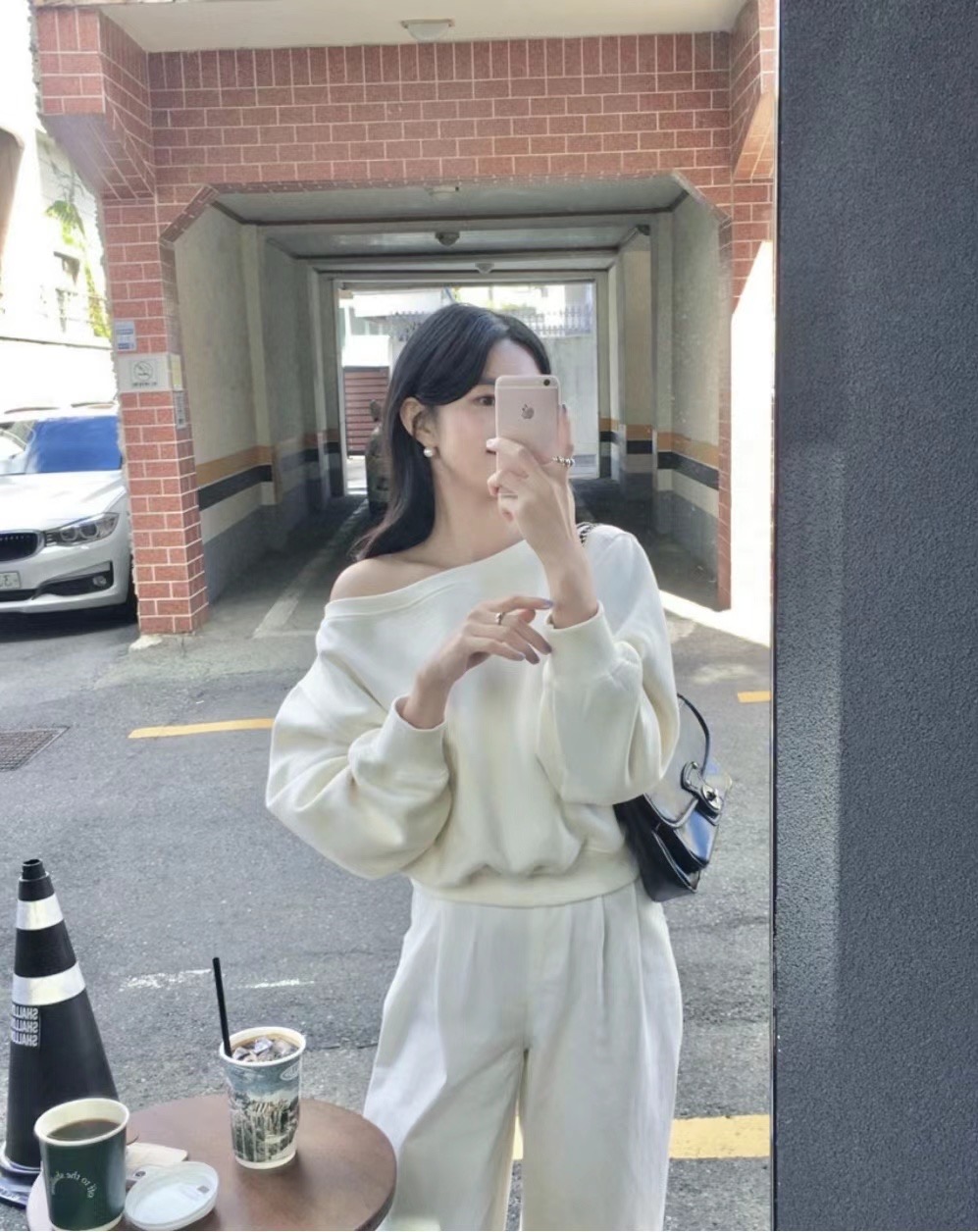 BUNNYFLOWER2直郵韓國代購女裝新品熱賣人氣職業休閑長袖T恤BUNNYFLOWER2長袖T恤