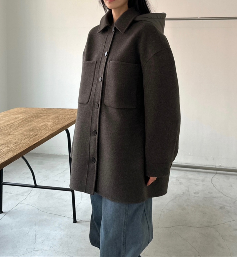 LE-PPL韓國直郵東大門代購女裝新品真品人氣夾克手工制作兜帽LE-PPL夾克