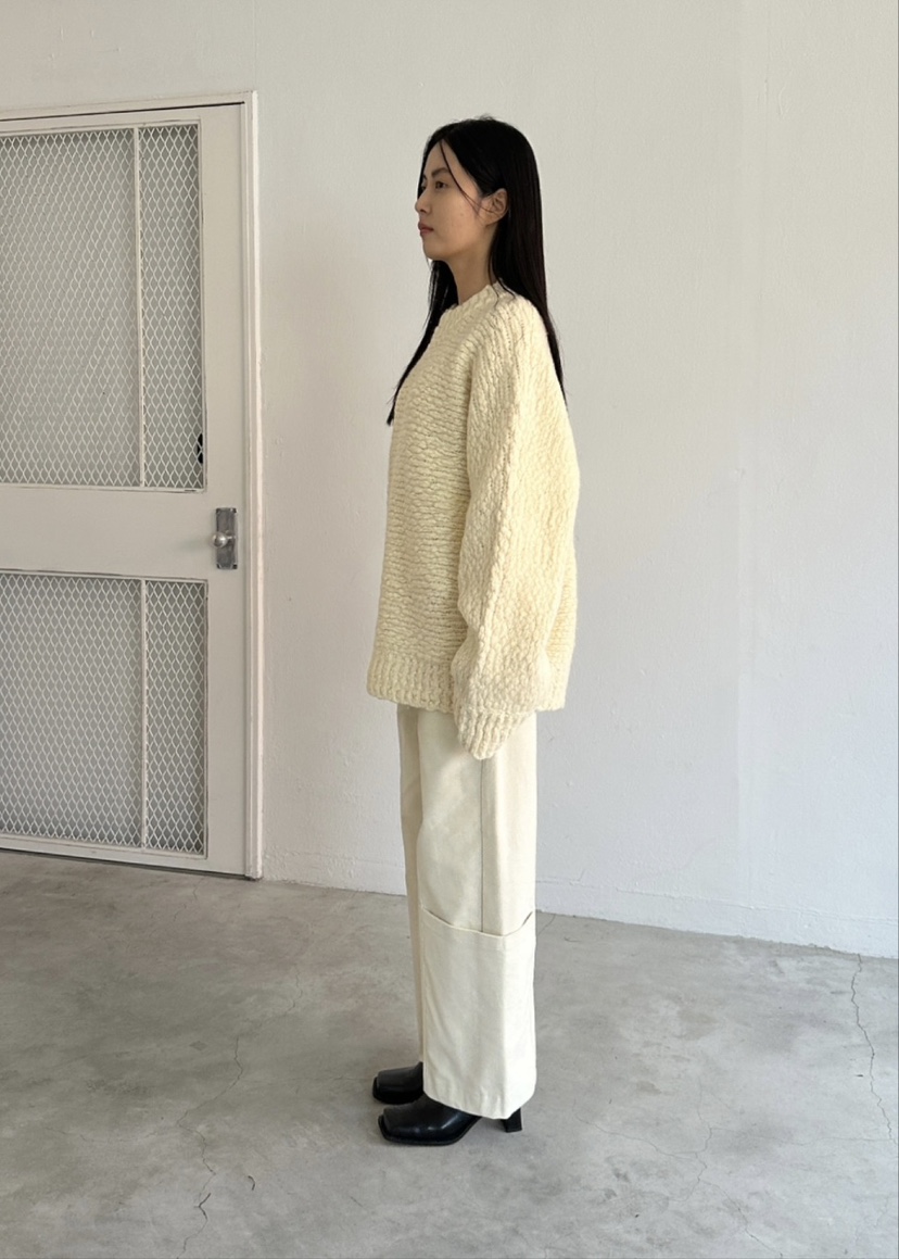 LE-PPL韓國直郵東大門實拍女裝新品時尚真品休閑針織衫手工LE-PPL針織衫
