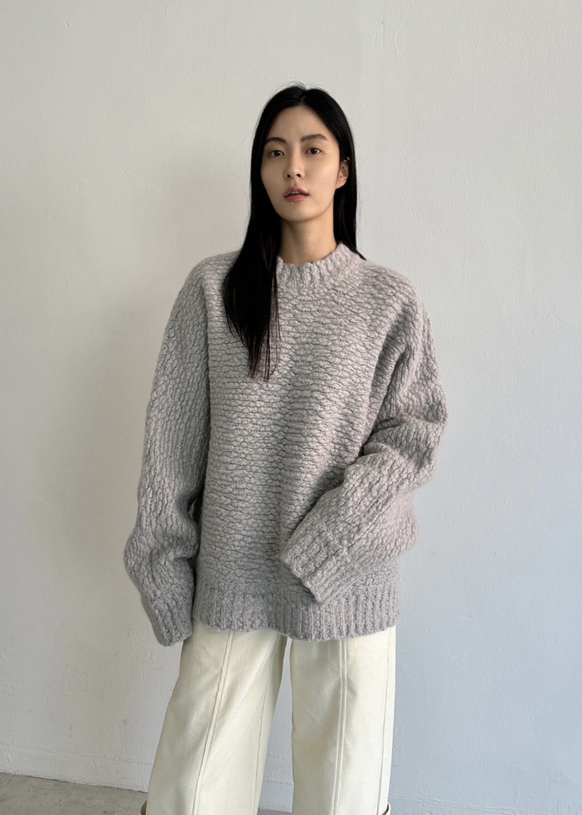 LE-PPL韓國直郵東大門實拍女裝新品時尚真品休閑針織衫手工LE-PPL針織衫