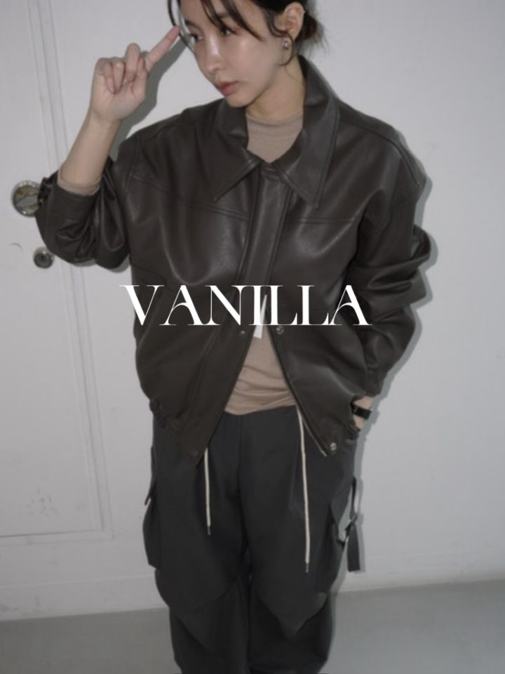 VAINLLA韓國直郵女裝新品真品熱賣時尚職業24秋冬夾克皮革RE:FRESH夾克