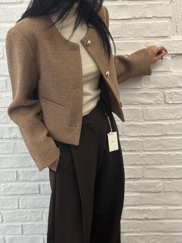 VAINLLA韓國直郵女裝新款人氣職業24秋冬熱賣真品夾克花呢RE:FRESH夾克