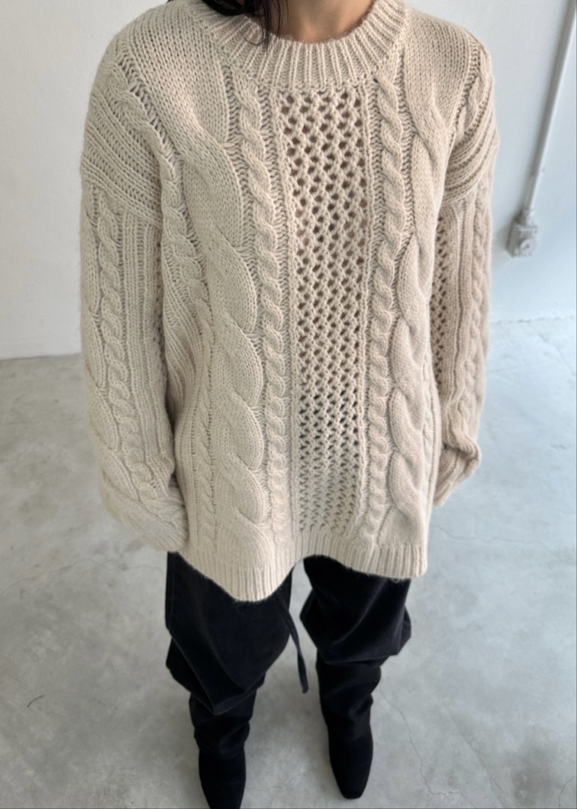 LE-PPL韓國直郵東大門代購女裝新品推薦休閑時尚24秋冬毛衣長款LE-PPL毛衣