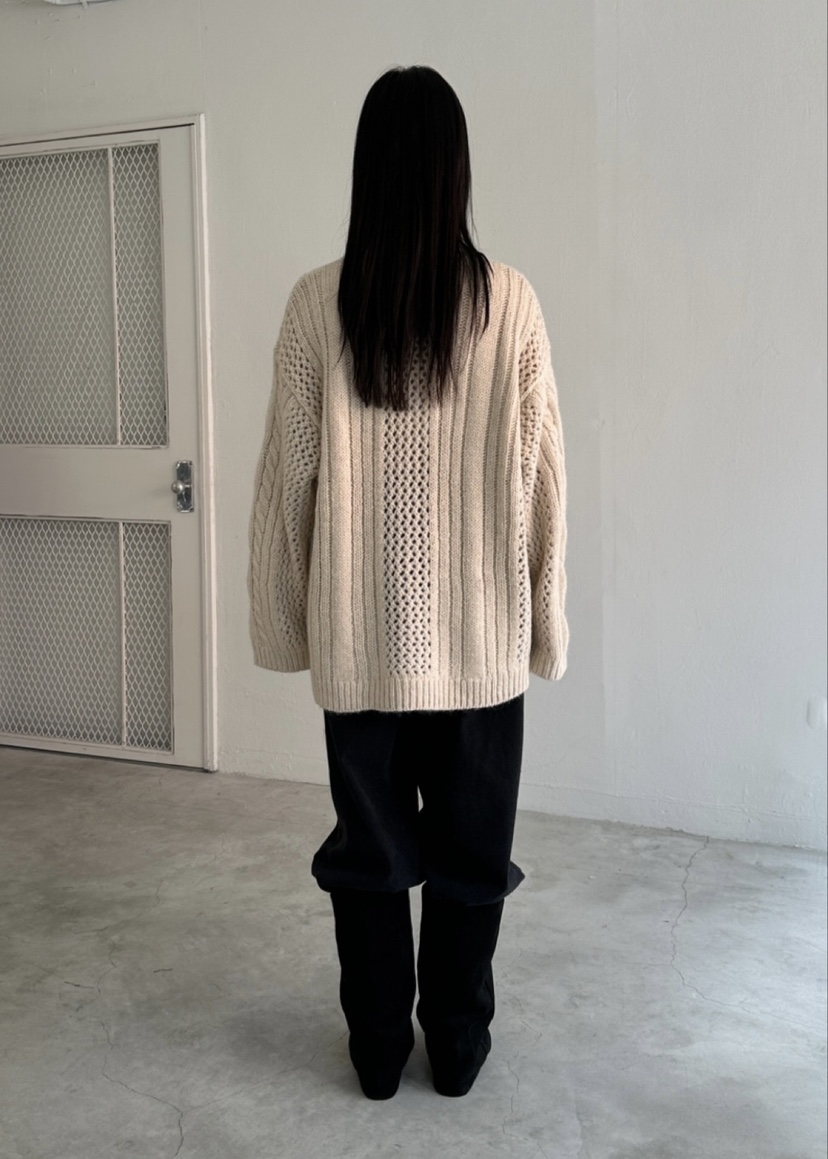 LE-PPL韓國直郵東大門代購女裝新品推薦休閑時尚24秋冬毛衣長款LE-PPL毛衣