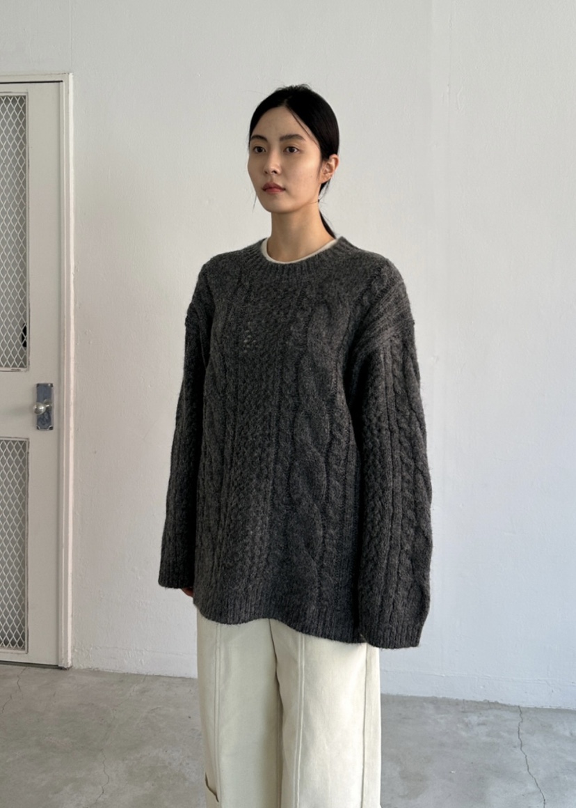 LE-PPL韓國直郵東大門代購女裝新品推薦休閑時尚24秋冬毛衣長款LE-PPL毛衣圖色3