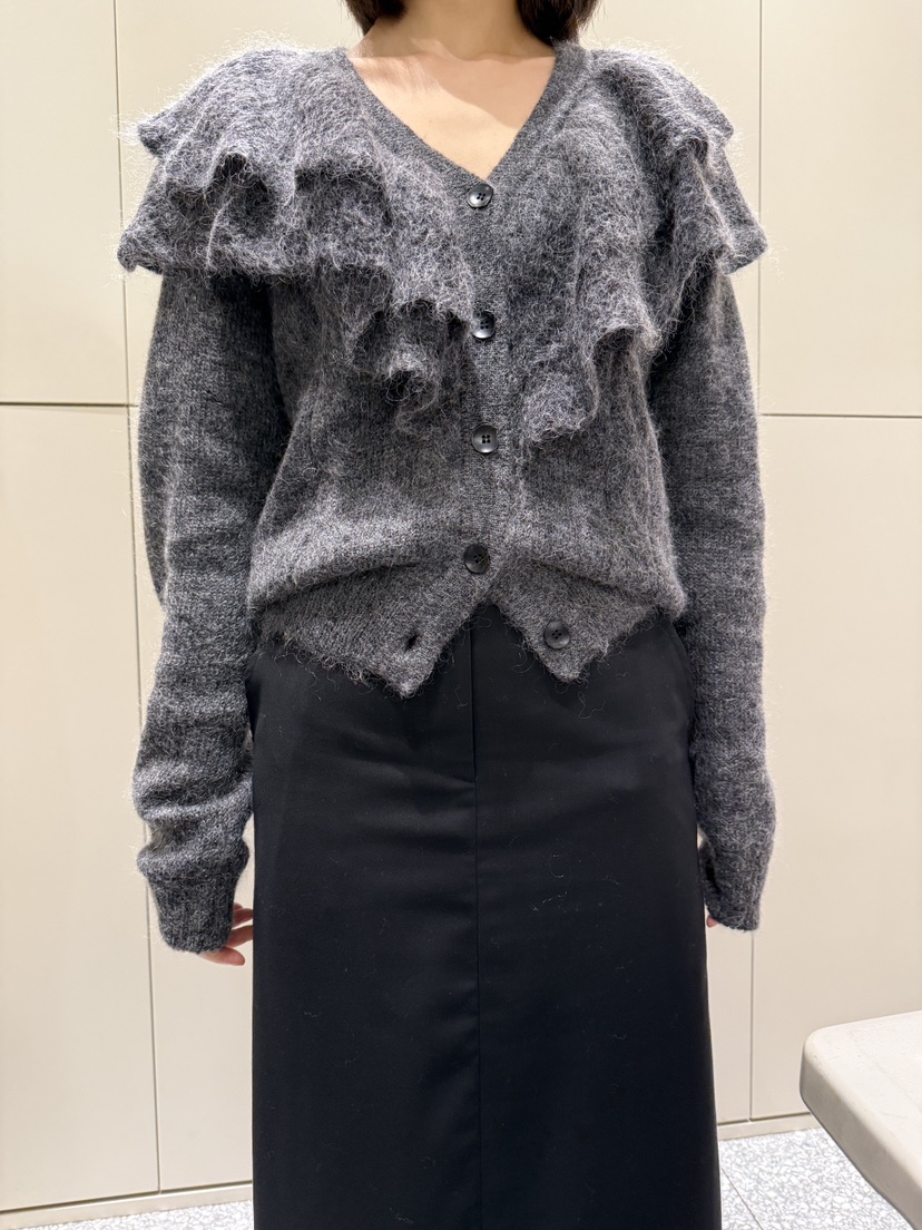 SOF韓國直郵東大門實拍女裝新款24秋冬推薦針織衫褶邊針織SOF針織衫圖色2