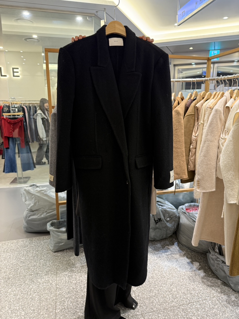 SOF韓國直郵東大門代購女裝新品人氣時尚推薦24秋冬中長款大衣SOF中長款大衣圖色4
