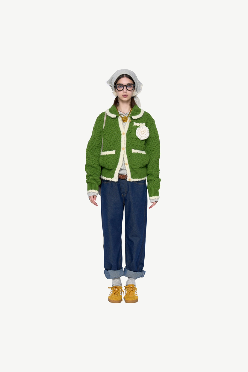 POLAROMO韓國直郵東大門代購女裝新品真品時尚休閑夾克手工POLAROMO夾克