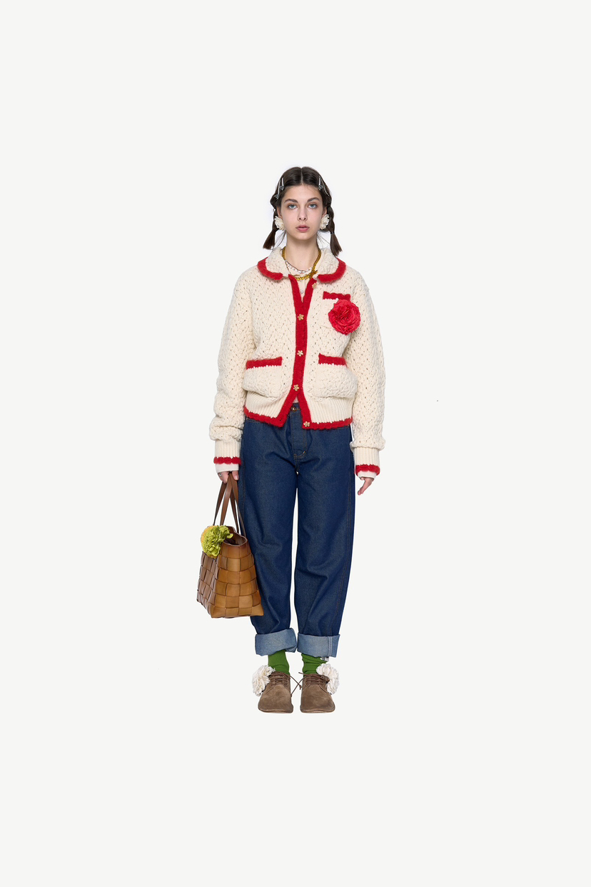 POLAROMO韓國直郵東大門代購女裝新品真品時尚休閑夾克手工POLAROMO夾克