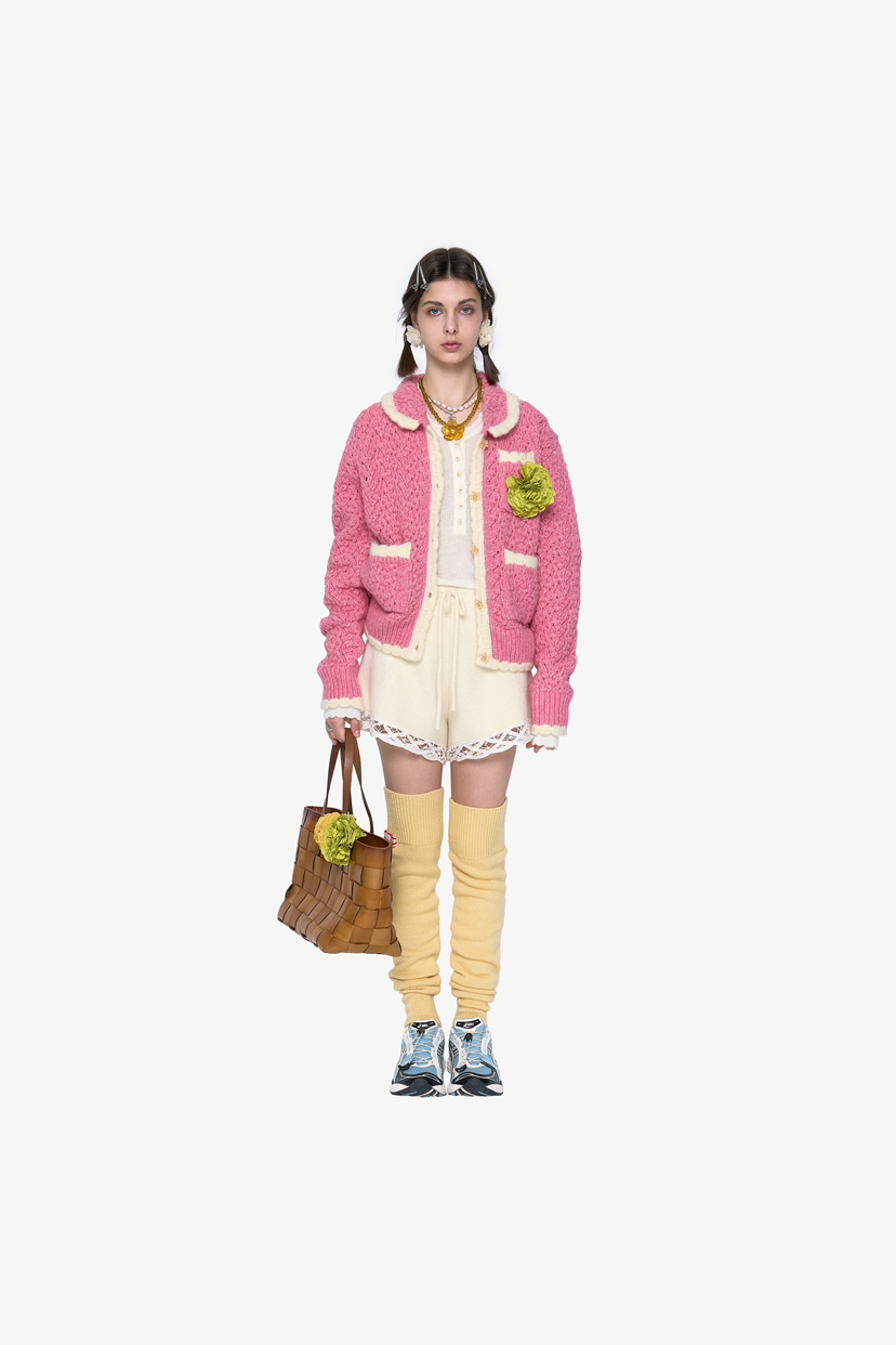 POLAROMO韓國直郵東大門代購女裝新品真品時尚休閑夾克手工POLAROMO夾克