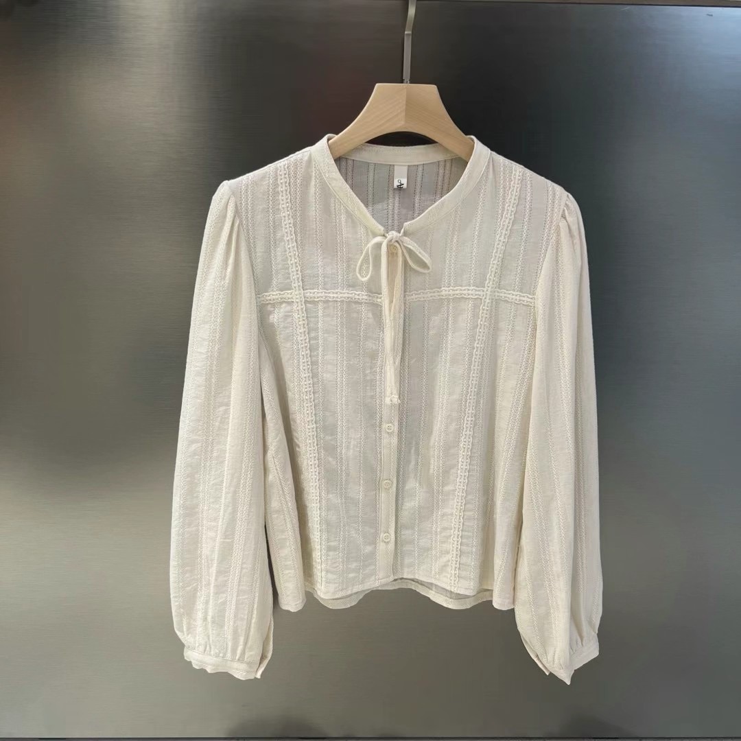 REVE-OT韓國直郵女裝新品真品推薦時尚熱賣襯衫蕾絲衫蕾絲Athe襯衫/蕾絲衫圖色2