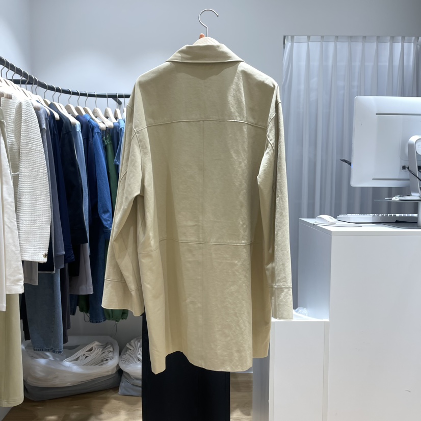 OFCOURSE直郵韓國代購女裝新品真品休閑推薦職業中長款大衣OFCOURSE中長款大衣