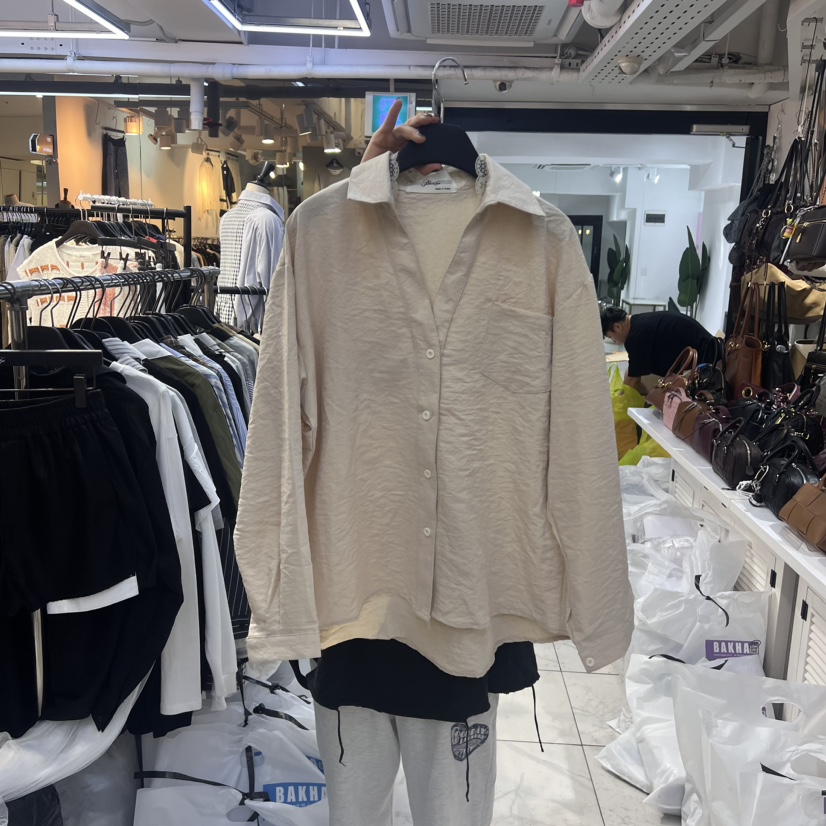 BAKHA韓國直郵東大門實拍女裝新品休閑真品人氣24秋冬襯衫蕾絲衫BAKHA襯衫/蕾絲衫圖色1