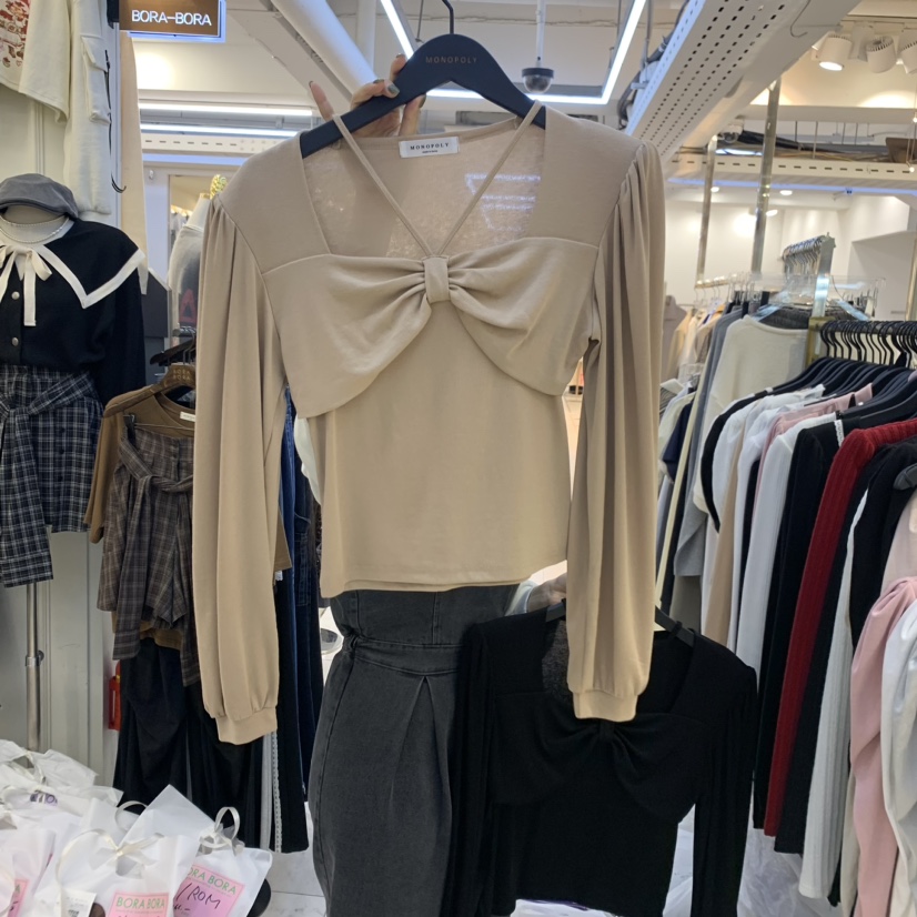 MONO_POLY直郵韓國代購女裝新款真品時尚職業休閑推薦長袖T恤KC MARKET長袖T恤圖色3