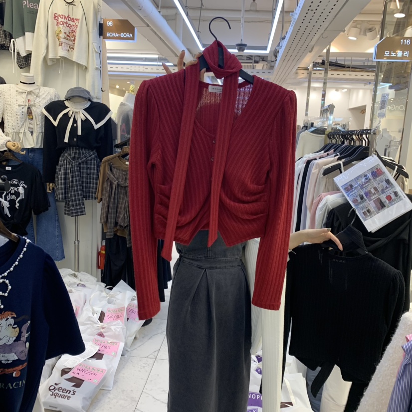 MONO_POLY韓國直郵女裝新款時尚真品24秋冬職業休閑針織衫KC MARKET針織衫圖色3