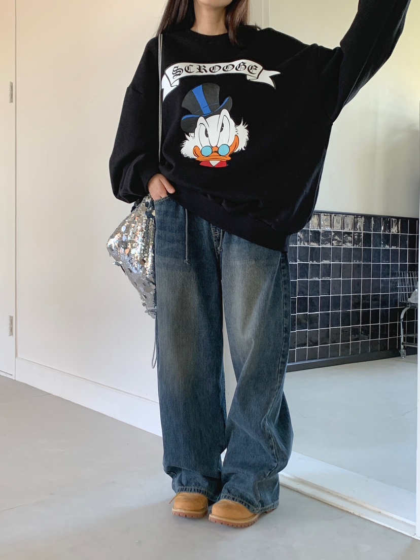 JKICHI韓國直郵東大門代購女裝新款熱賣時尚休閑職業牛仔褲EDIT牛仔褲