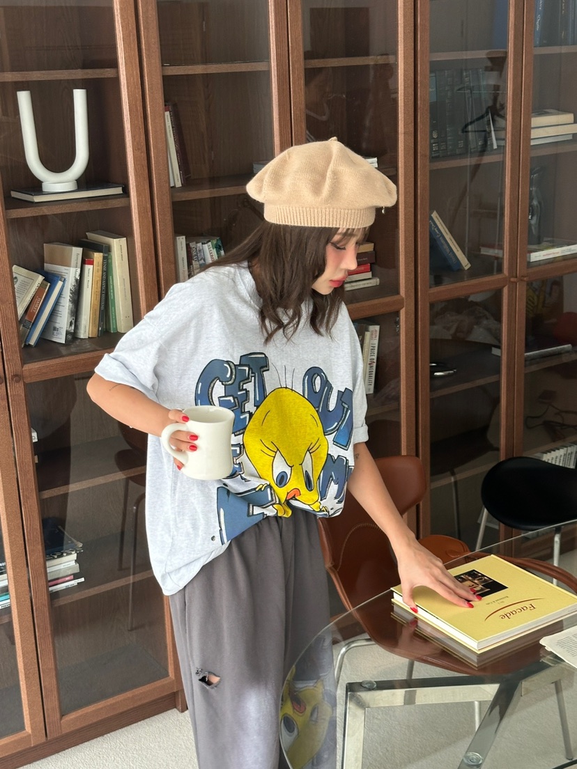 JKICHI韓國直郵東大門代購女裝新款職業人氣時尚24秋冬T恤EDITT恤