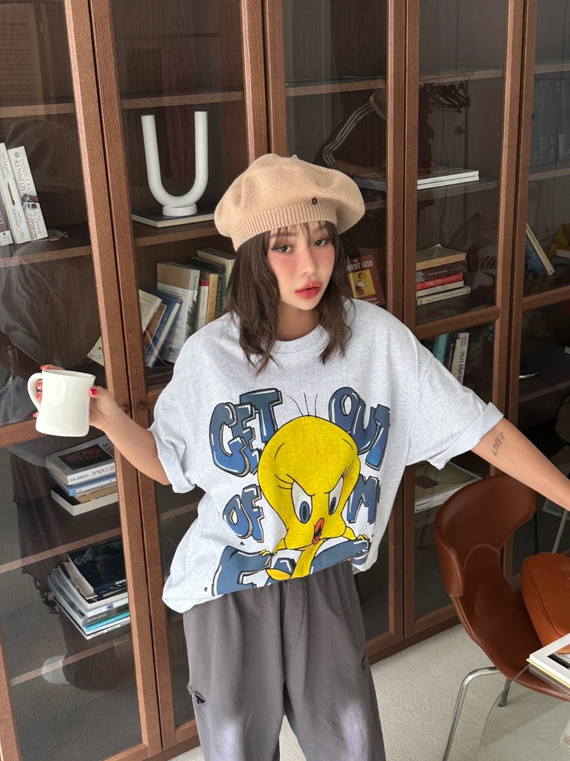 JKICHI韓國直郵東大門代購女裝新款職業人氣時尚24秋冬T恤EDITT恤