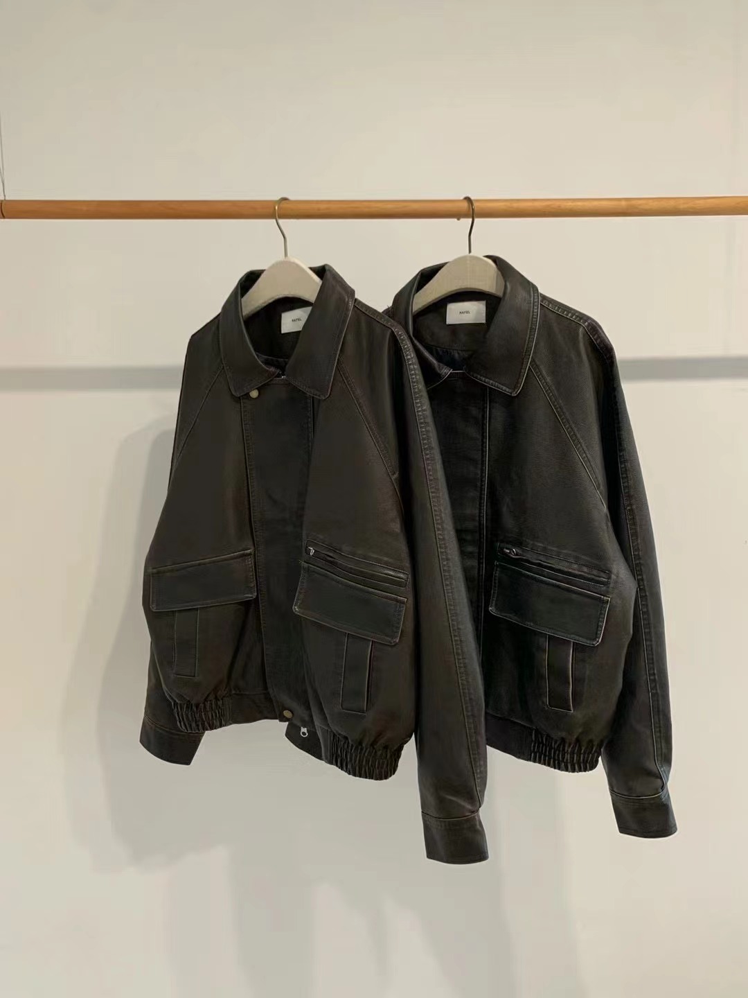 RATEL韓國直郵女裝新品推薦真品職業24秋冬皮衣皮革夾克衫RATEL皮衣