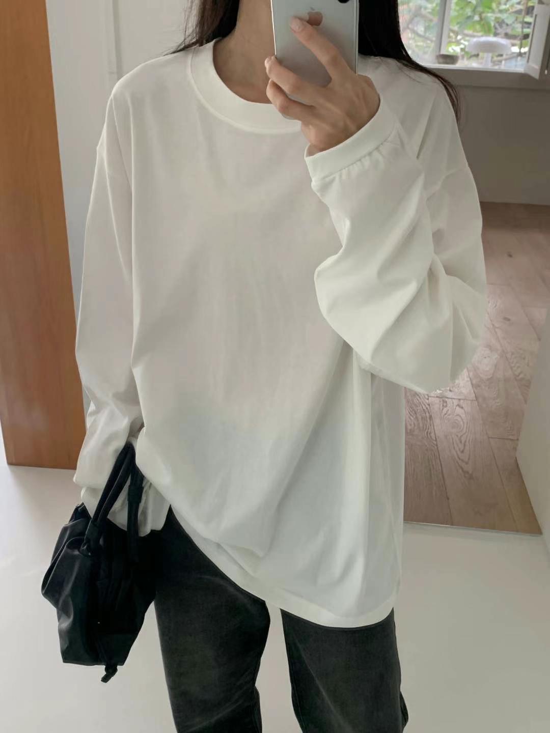 UNBOXING韓國直郵女裝新款職業24秋冬熱賣推薦真品長袖T恤UNBOXING長袖T恤圖色2