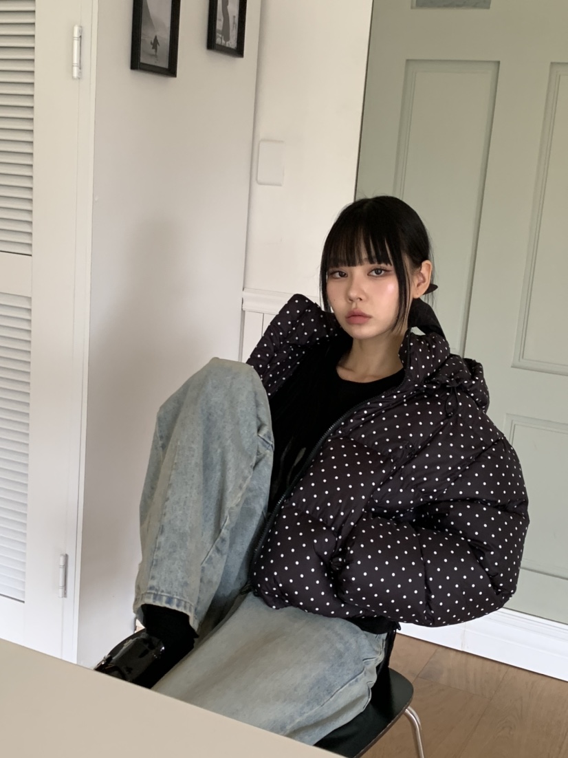 BRICKLANE韓國直郵東大門實拍女裝新款休閑真品短款羽絨服兜帽BRICKLANE短款羽絨服