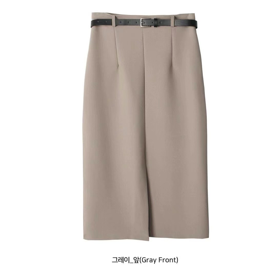 아카시아-T直郵韓國代購女裝新品24秋冬半身裙中短裙腰帶acacia半身裙/中短裙
