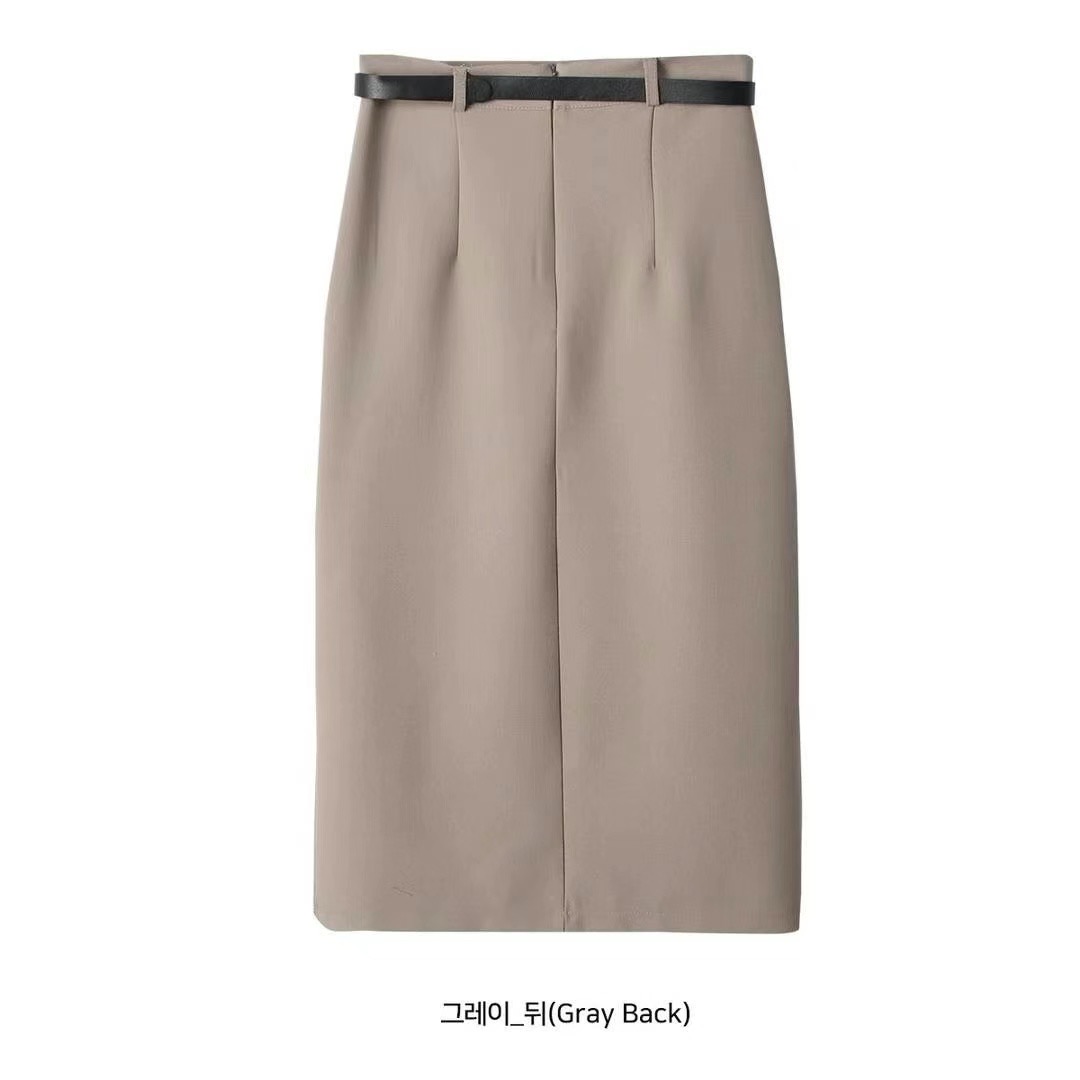 아카시아-T直郵韓國代購女裝新品24秋冬半身裙中短裙腰帶acacia半身裙/中短裙