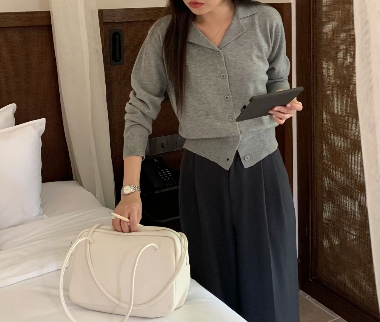 DIFFER韓國直郵東大門代購女裝新品休閑熱賣24秋冬針織衫DIFFER針織衫