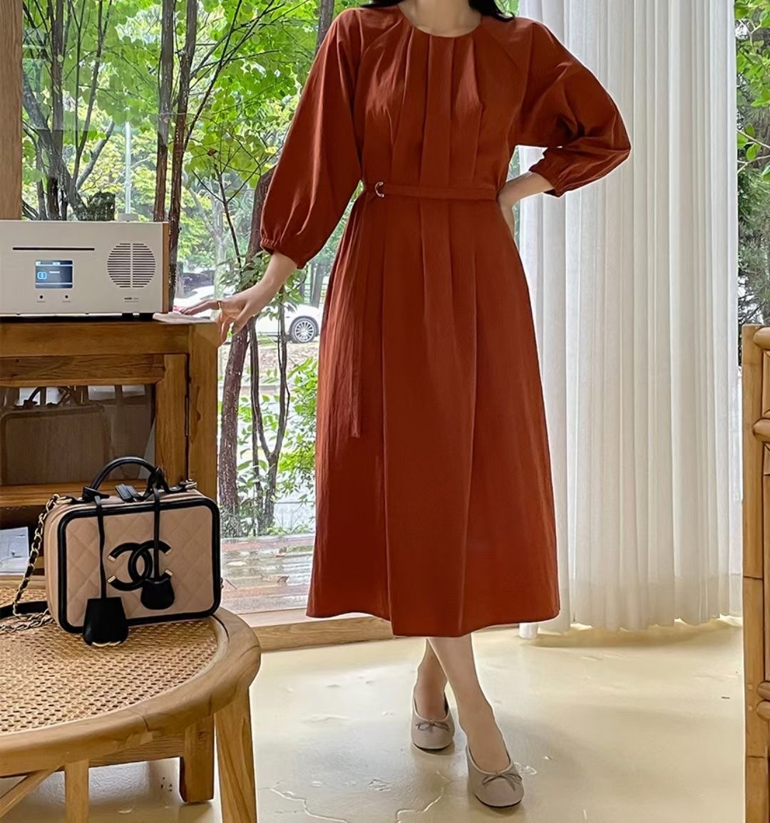DIFFER直郵韓國代購女裝新款真品人氣24秋冬熱賣休閑連衣裙DIFFER連衣裙圖色2