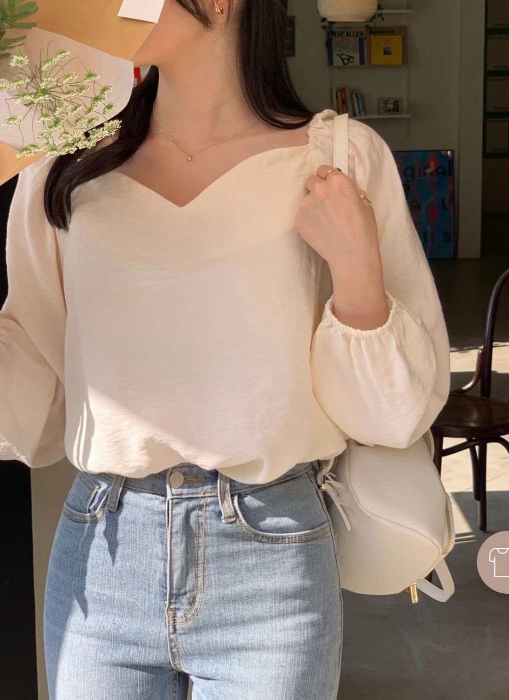 DIFFER韓國直郵女裝新款推薦24秋冬真品時尚職業襯衫蕾絲衫DIFFER襯衫/蕾絲衫