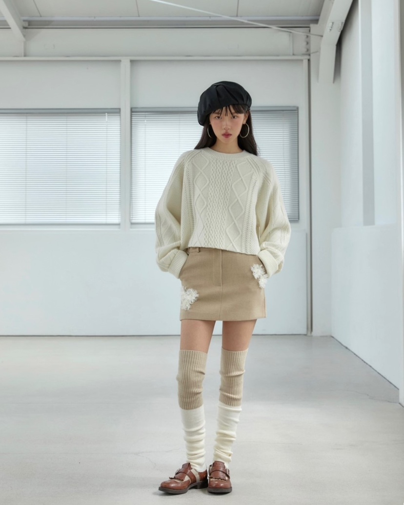 STAGE韓國直郵女裝新款熱賣推薦24秋冬職業人氣休閑針織衫STAGE針織衫