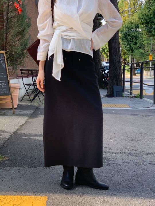 CALLIT直郵韓國代購女裝新款24秋冬真品熱賣人氣休閑長裙CALLIT長裙