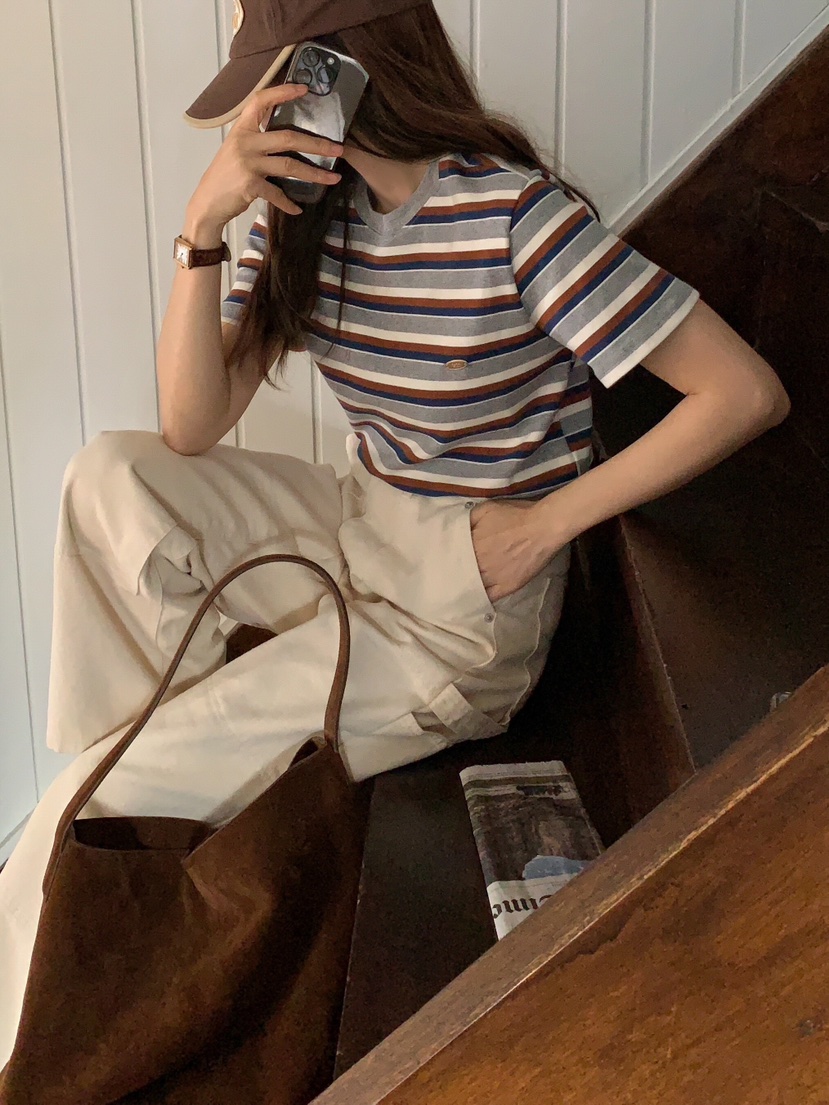 FORMSTUDIO韓國直郵女裝新款真品人氣推薦24秋冬休閑時尚T恤FORMSTUDIOT恤