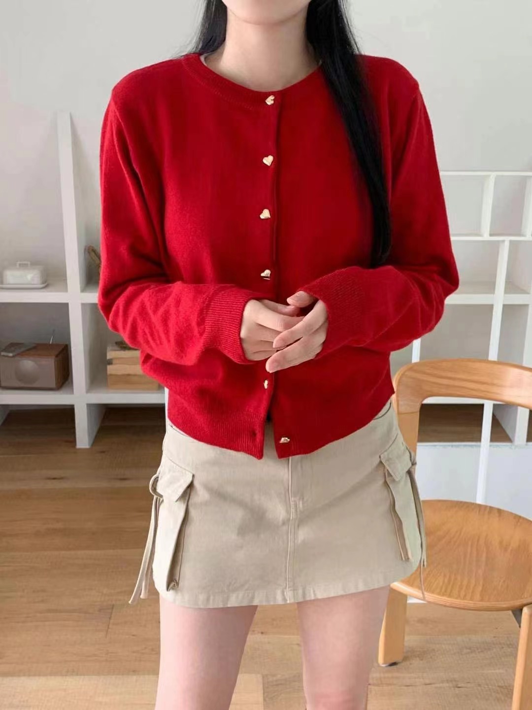 FOUND直郵韓國代購女裝新款休閑人氣時尚熱賣24秋冬針織衫開衫FOUND針織衫