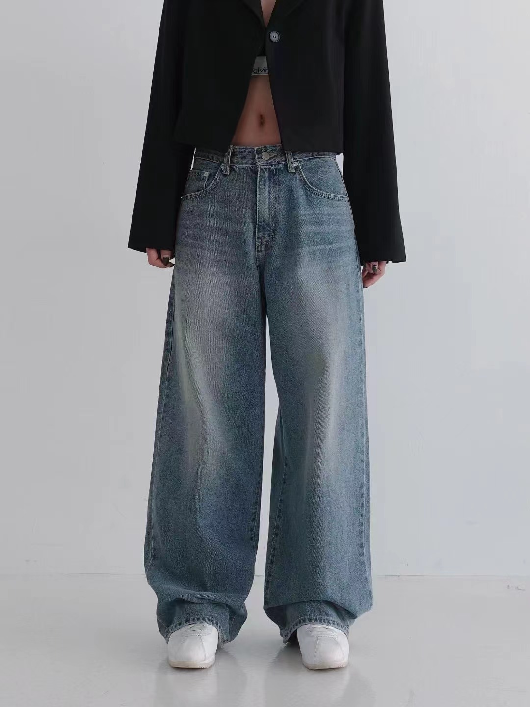 OH YEAH韓國直郵女裝新品時尚休閑職業人氣24秋冬牛仔褲OH YEAH牛仔褲