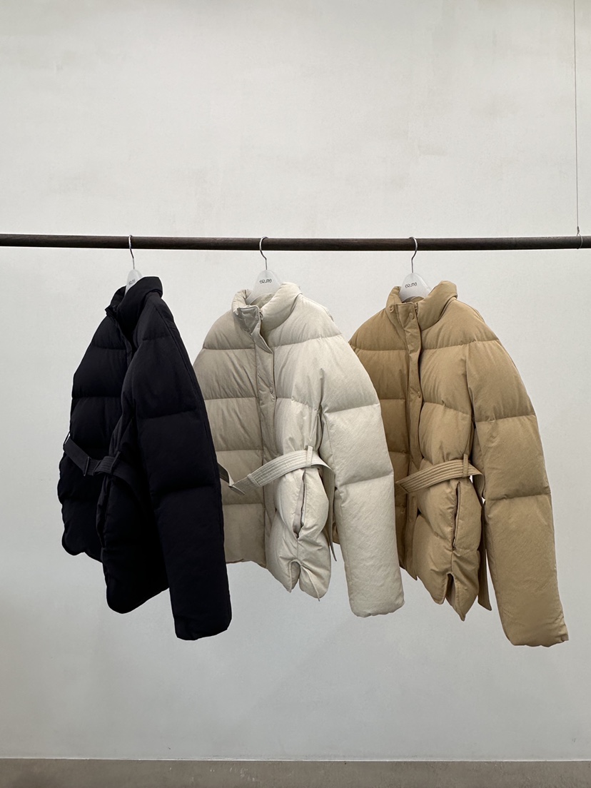 eRume韓國直郵女裝新品人氣24秋冬推薦真品短款棉服含腰帶ERUME短款棉服
