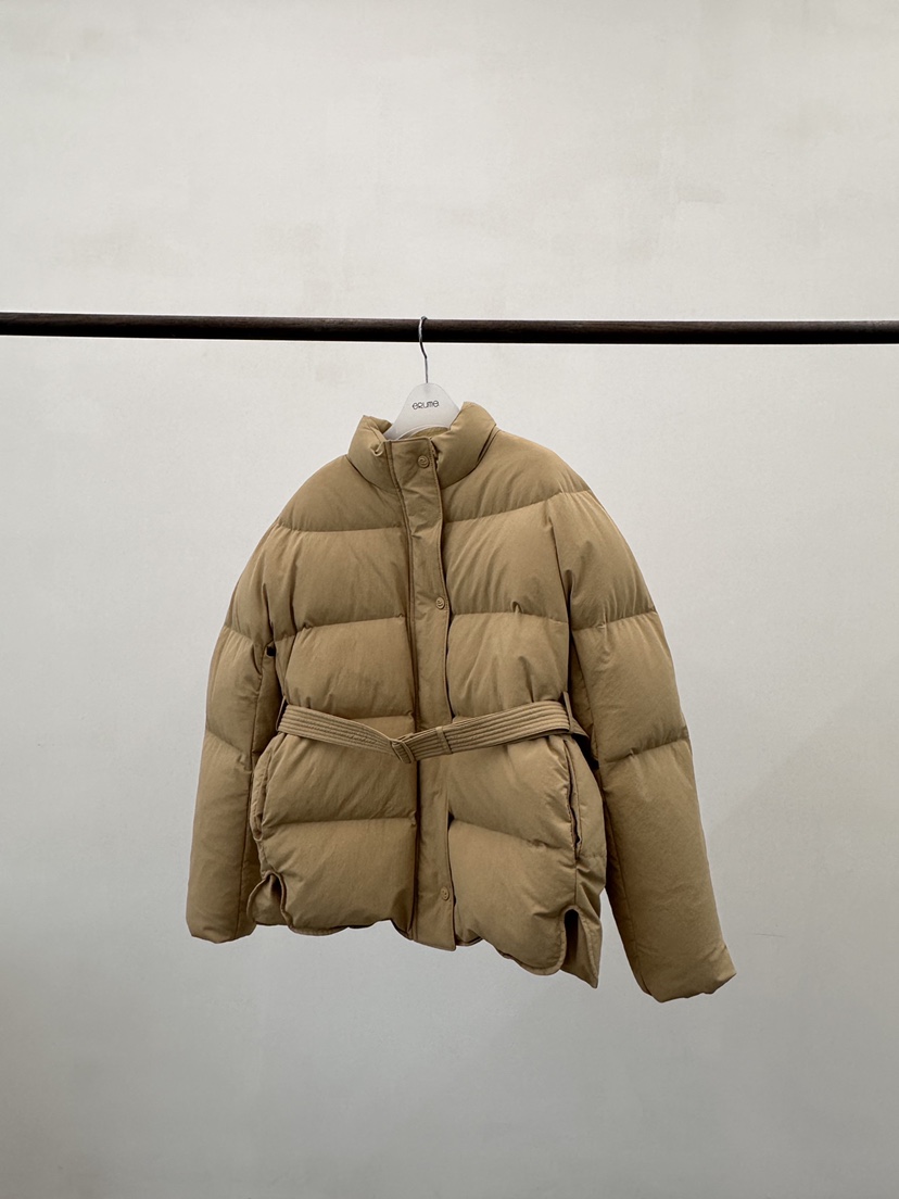 eRume韓國直郵女裝新品人氣24秋冬推薦真品短款棉服含腰帶ERUME短款棉服圖色2