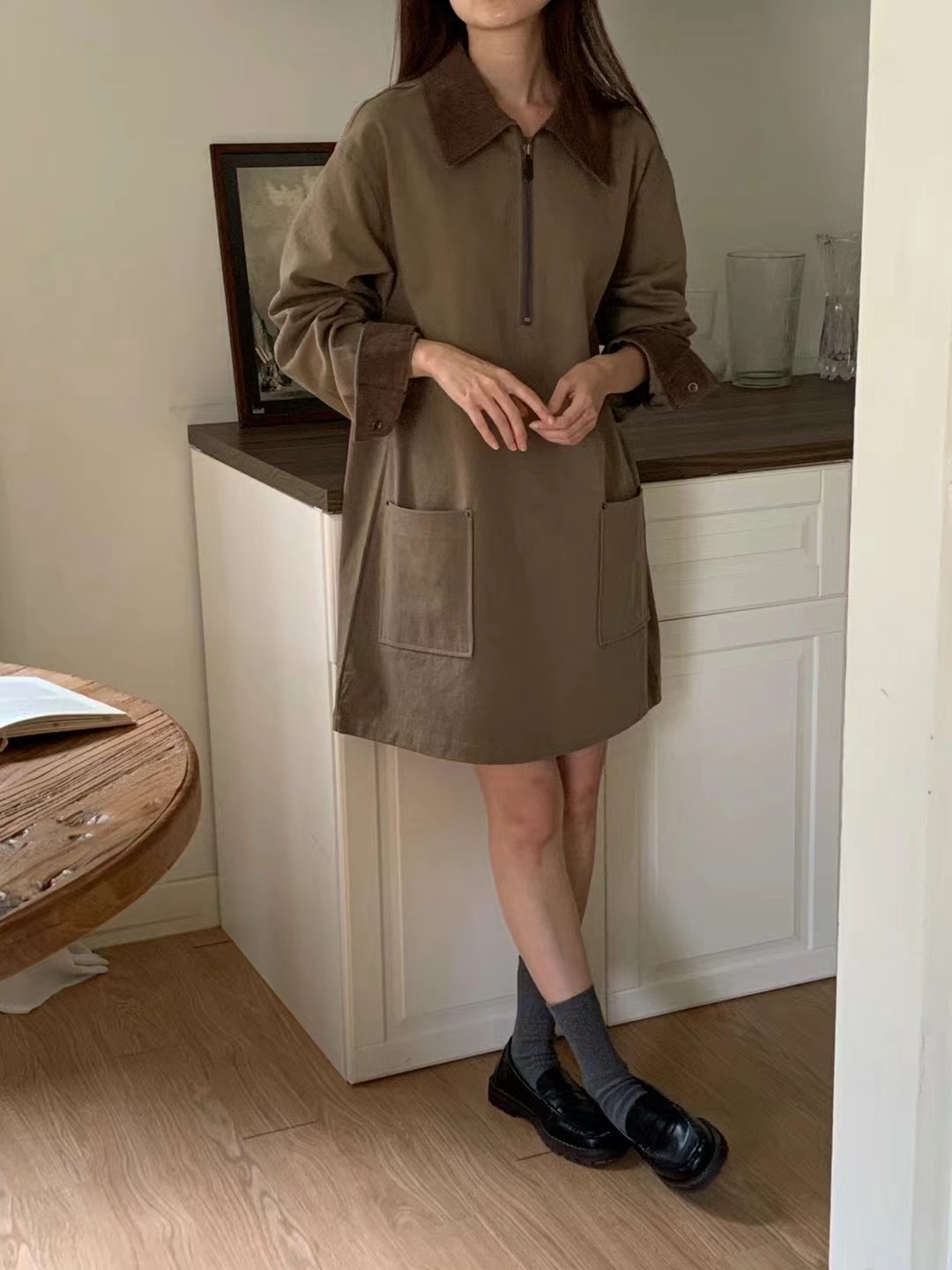 WEATHER直郵韓國代購女裝新品推薦人氣職業24秋冬休閑連衣裙JOURNAL連衣裙圖色3