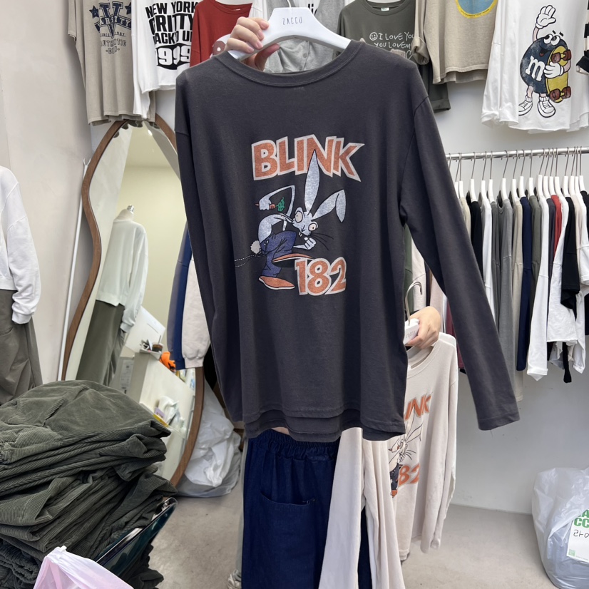 ZACCU直郵韓國代購女裝新品時尚熱賣職業人氣推薦休閑長袖T恤ZACCU長袖T恤圖色3