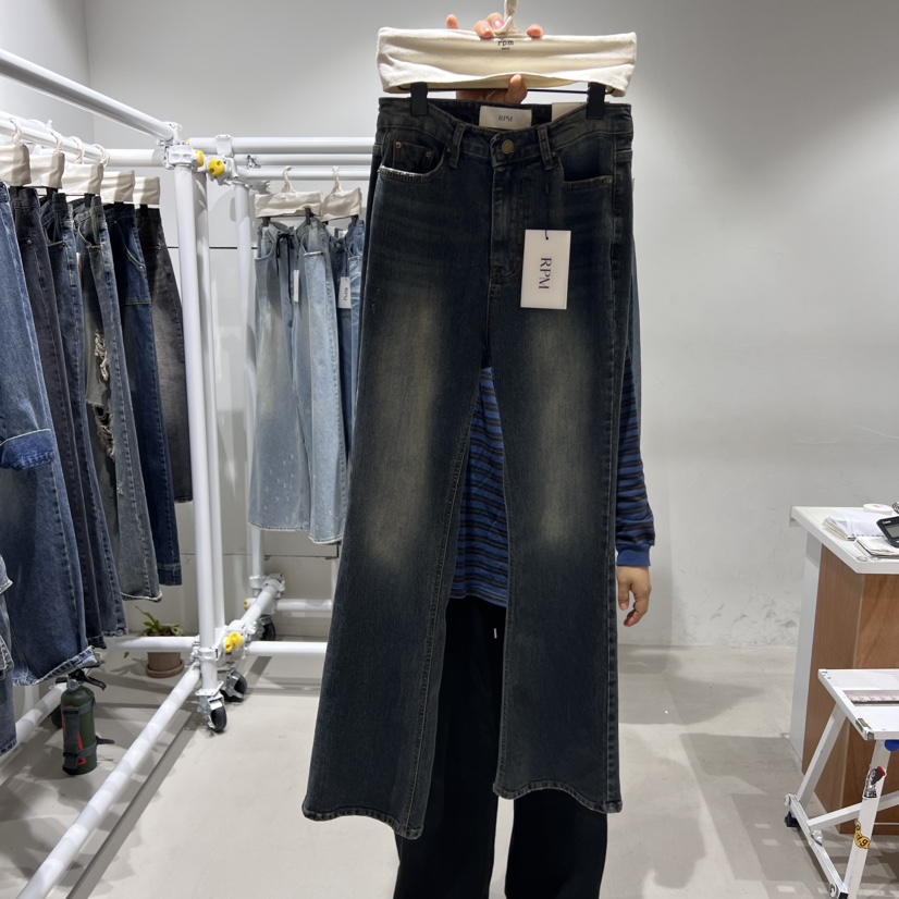 RPM直郵韓國代購女裝新品推薦時尚職業熱賣24秋冬人氣牛仔褲RPM牛仔褲