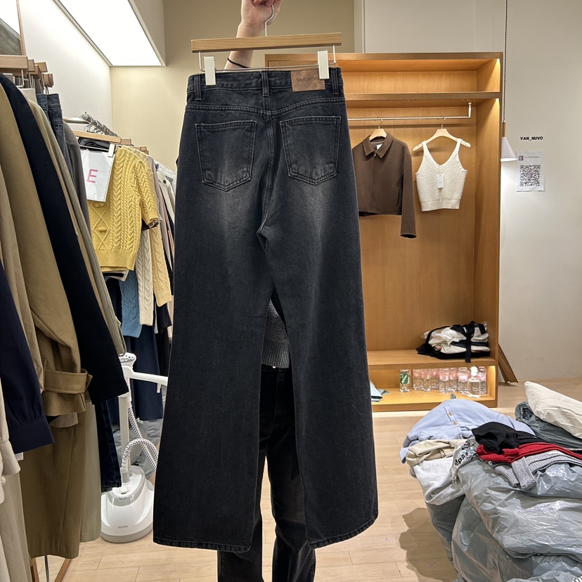 VAN NUVO直郵韓國代購女裝新款休閑職業24秋冬推薦牛仔褲VAN NUVO牛仔褲