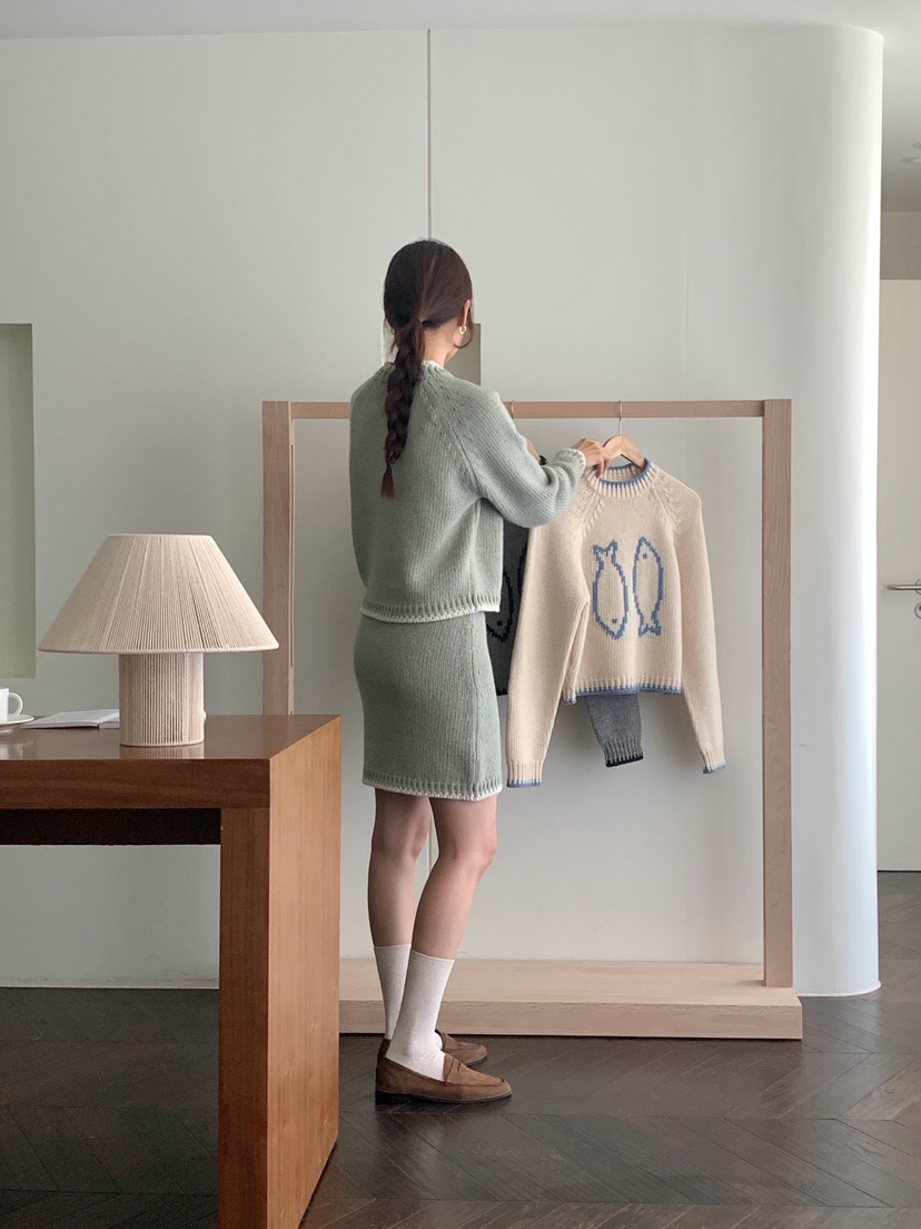 RE:OPENING韓國直郵東大門實拍女裝新款休閑24秋冬半身裙中短裙RE:OPENING半身裙/中短裙