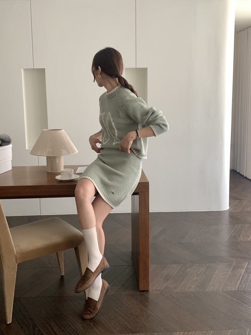 RE:OPENING韓國直郵東大門實拍女裝新款休閑24秋冬半身裙中短裙RE:OPENING半身裙/中短裙