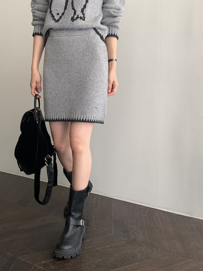 RE:OPENING韓國直郵東大門實拍女裝新款休閑24秋冬半身裙中短裙RE:OPENING半身裙/中短裙