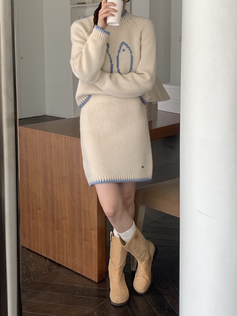 RE:OPENING韓國直郵東大門實拍女裝新款休閑24秋冬半身裙中短裙RE:OPENING半身裙/中短裙