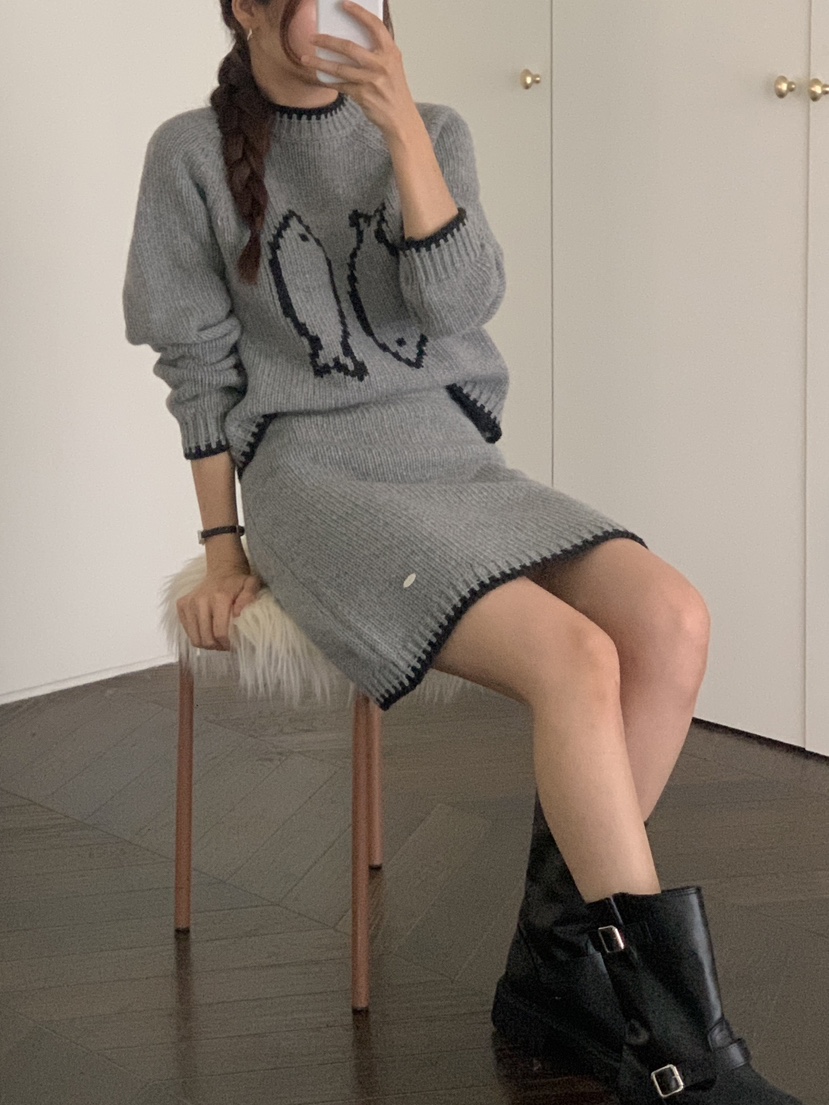 RE:OPENING韓國直郵東大門實拍女裝新款24秋冬職業針織衫RE:OPENING針織衫