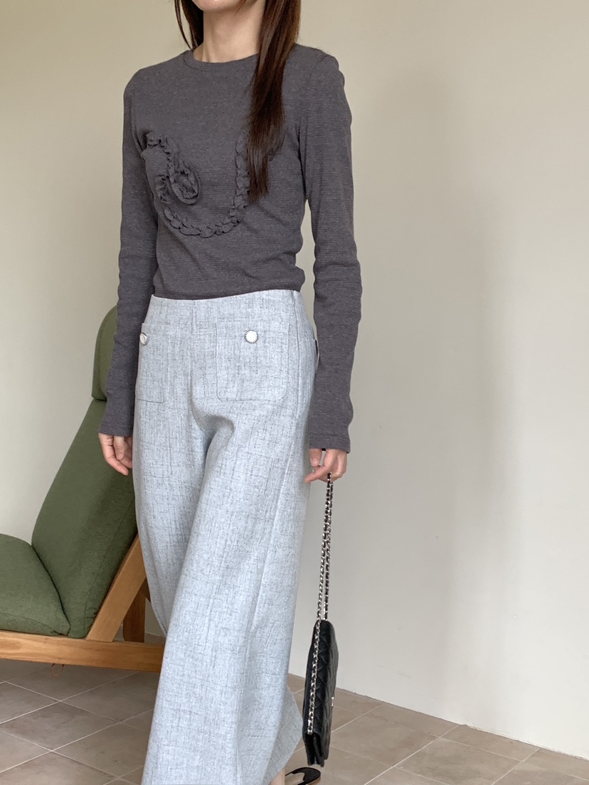 RE:OPENING直郵韓國代購女裝新品推薦職業24秋冬長袖T恤RE:OPENING長袖T恤