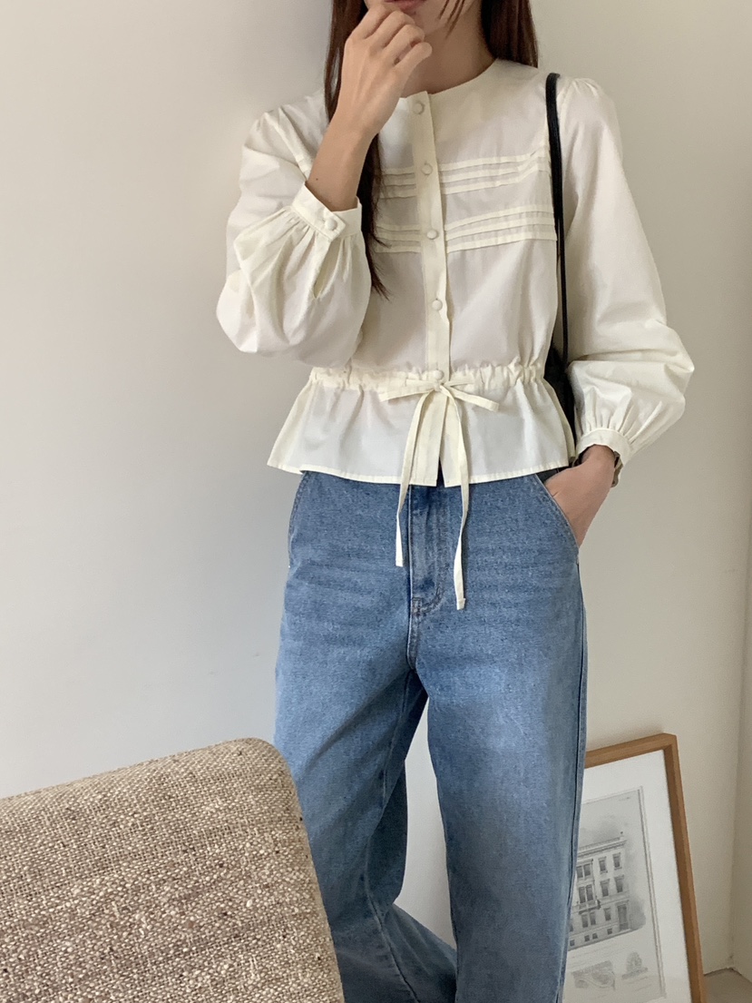 RE:OPENING直郵韓國代購女裝新款休閑人氣職業推薦襯衫蕾絲衫RE:OPENING襯衫/蕾絲衫