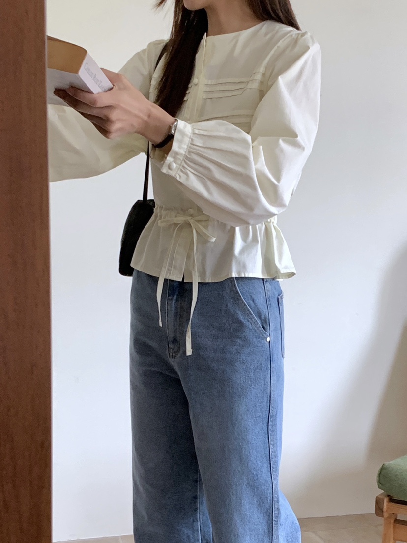 RE:OPENING直郵韓國代購女裝新款休閑人氣職業推薦襯衫蕾絲衫RE:OPENING襯衫/蕾絲衫